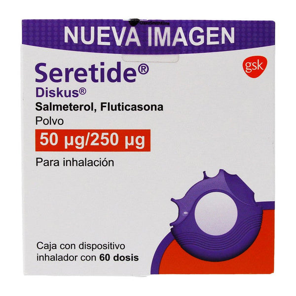 SERETIDE DISKUS PVO 50/250 MCG DISP INHALADOR C/60 DOSIS