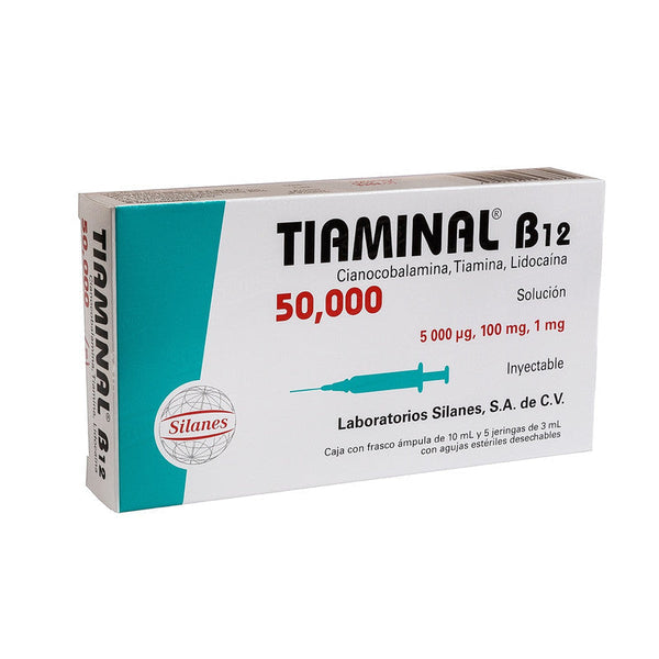 TIAMINAL B12 50,000 INY FCO AMP C/10 ML Y 5 JERINGAS