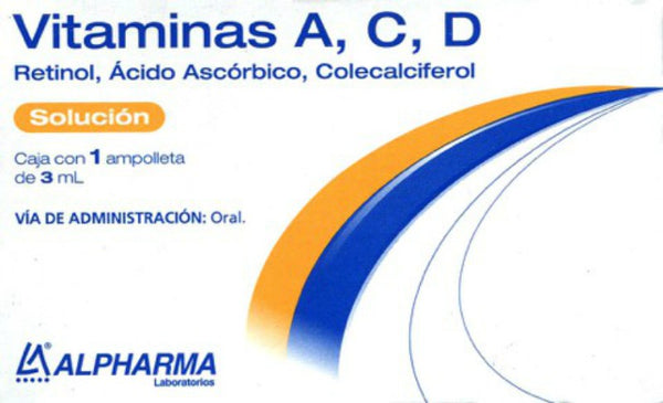 VITAMINAS ACD SOL ING C/1 AMP 3 ML